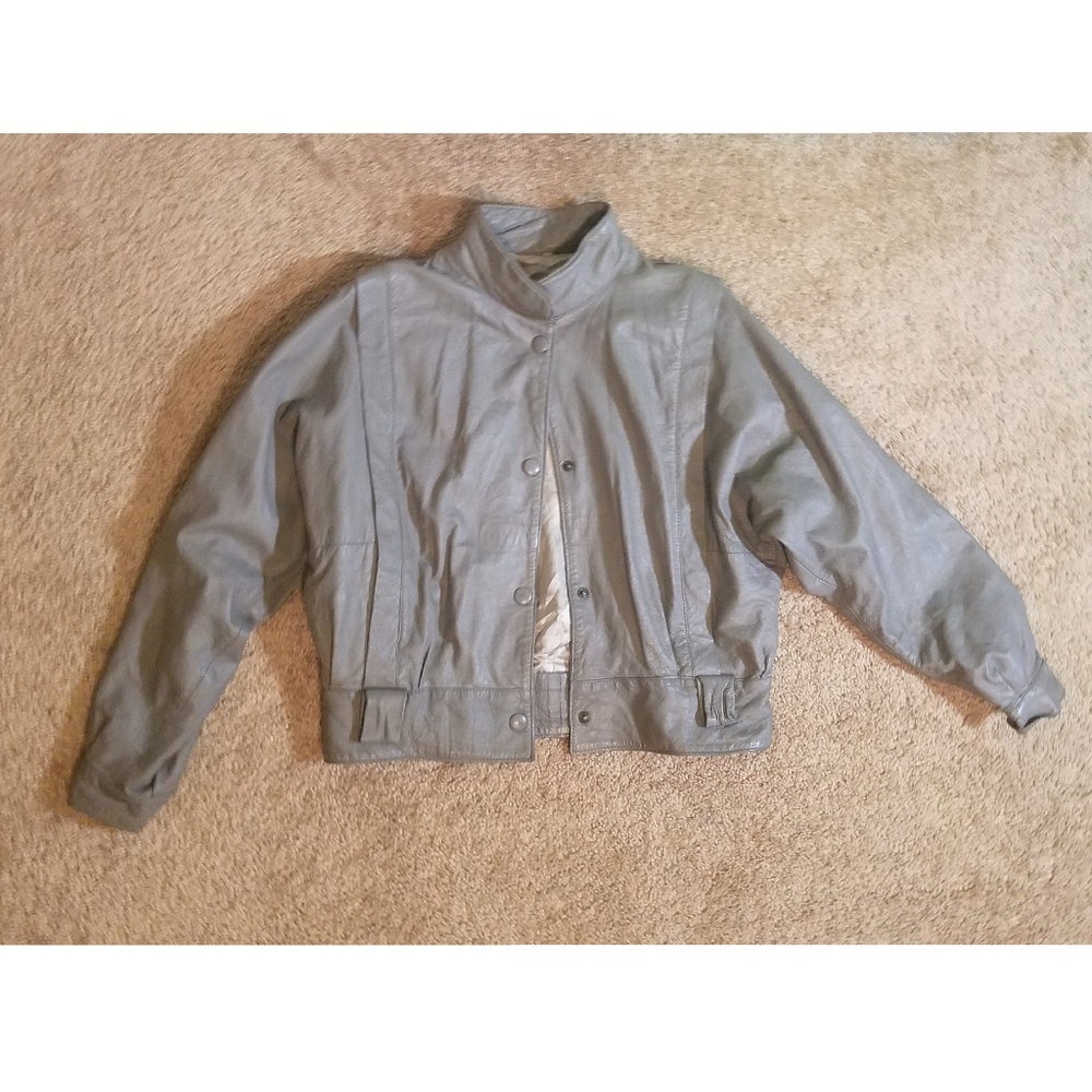 80s leather jacket